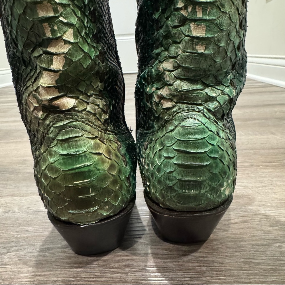 Corral Boots Python Snip Toe Woven Western Cowboy Boots A3661 - Picture 11 of 14